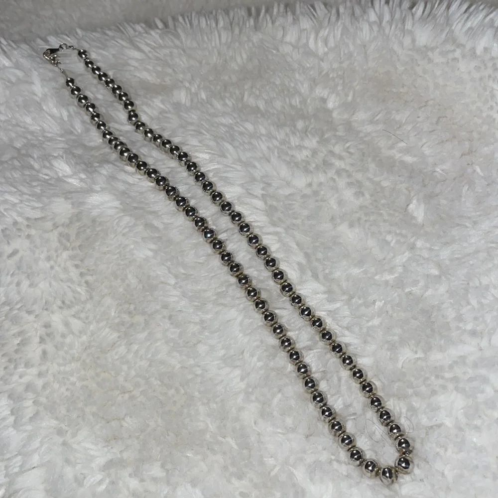 Silver Plated Bead‎ Necklace